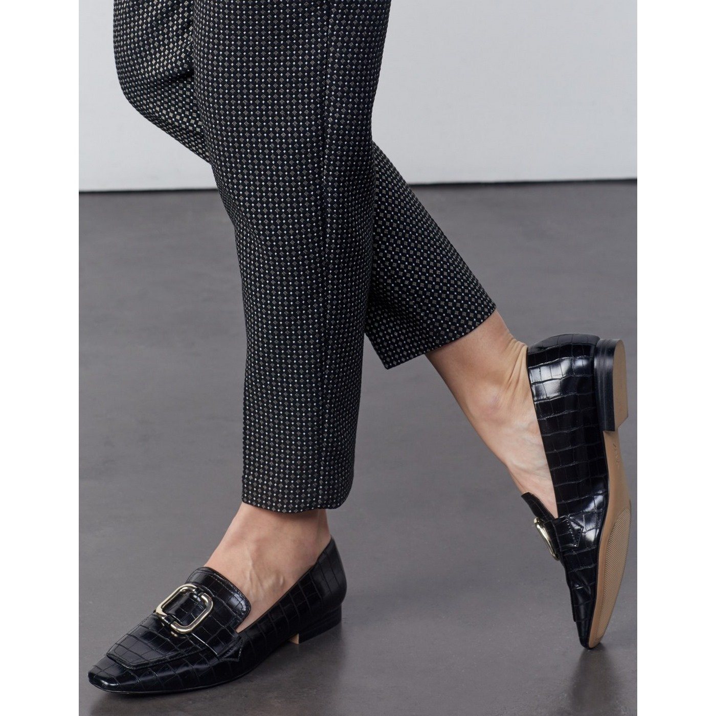 Cigarette Highwaist Cropped Ava Fancy - Black Diamond - Women