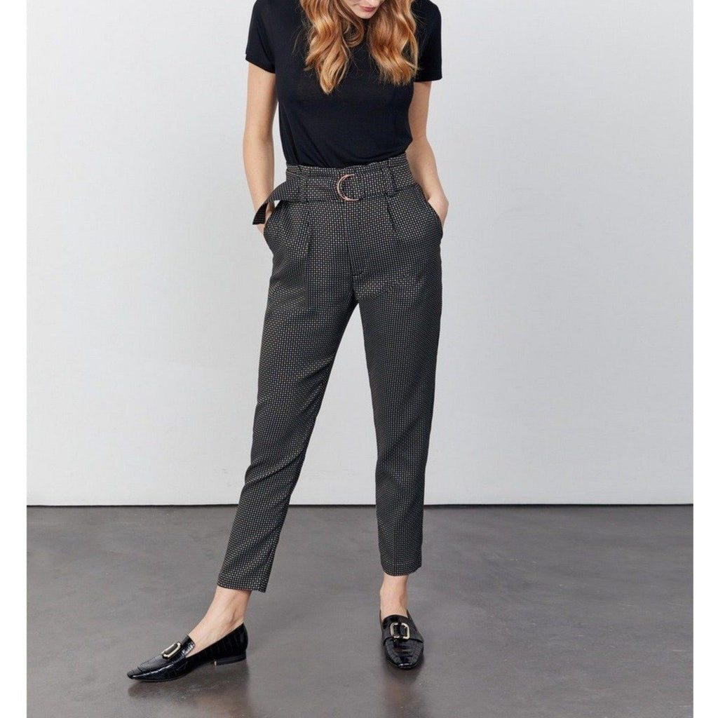 Cigarette Highwaist Cropped Ava Fancy - Black Diamond - Women