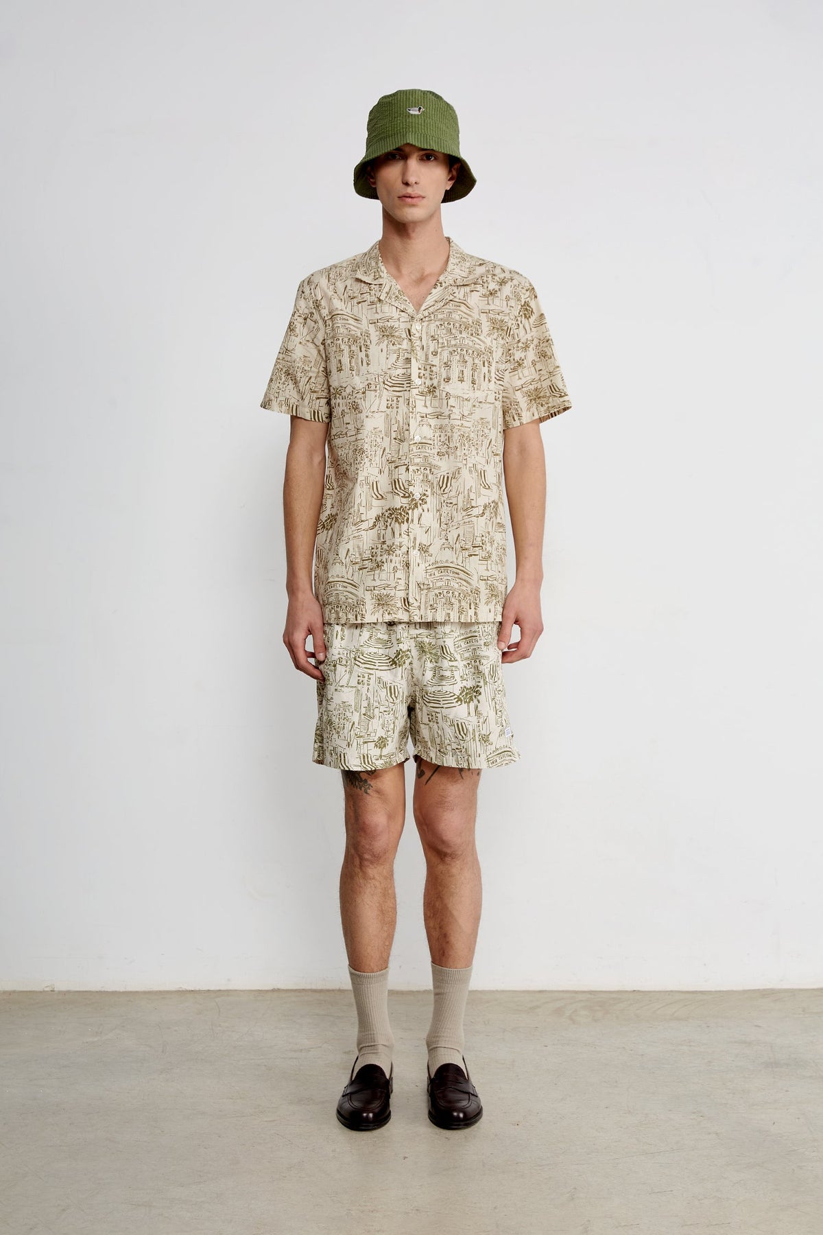 Chemise Manches Courtes City Olive
