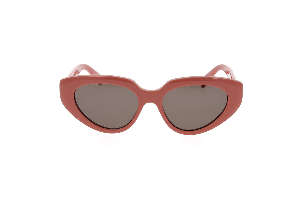 Luxury Eyewear – Lunettes De Soleil - Celine, lyserøde solbriller, set forfra på hvid baggrund