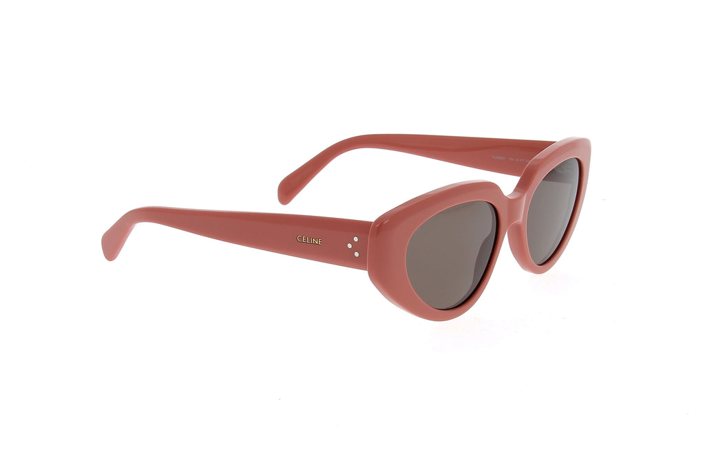 Luxury Eyewear – Lunettes De Soleil - Celine, lyserøde solbriller med mørke glas, placeret på hvid baggrund