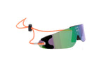 Luxury Eyewear – Zonnebrillen - Celine, vizierzonnebril met groene spiegelglazen en oranje koord