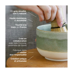 Bol À Matcha En Grès - Chawan Vert