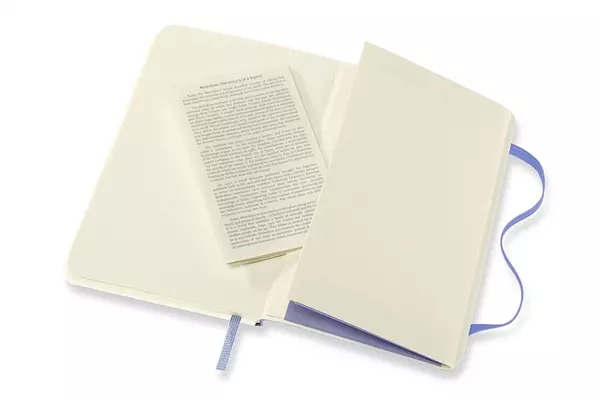 Carnet Classique Pocket 9X14 - Pages Blanches - Bleu Hortensia