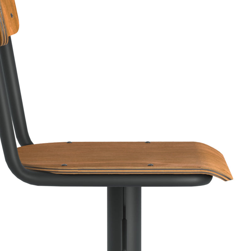 Chaise de bar Clem en bois foncé réglable 60/80 cm (lot de 2)