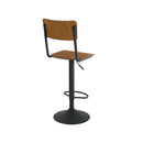 Chaise de bar Clem en bois foncé réglable 60/80 cm (lot de 2)