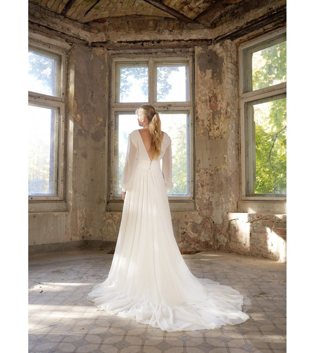 Vestido de novia Clémence - Blanco seda