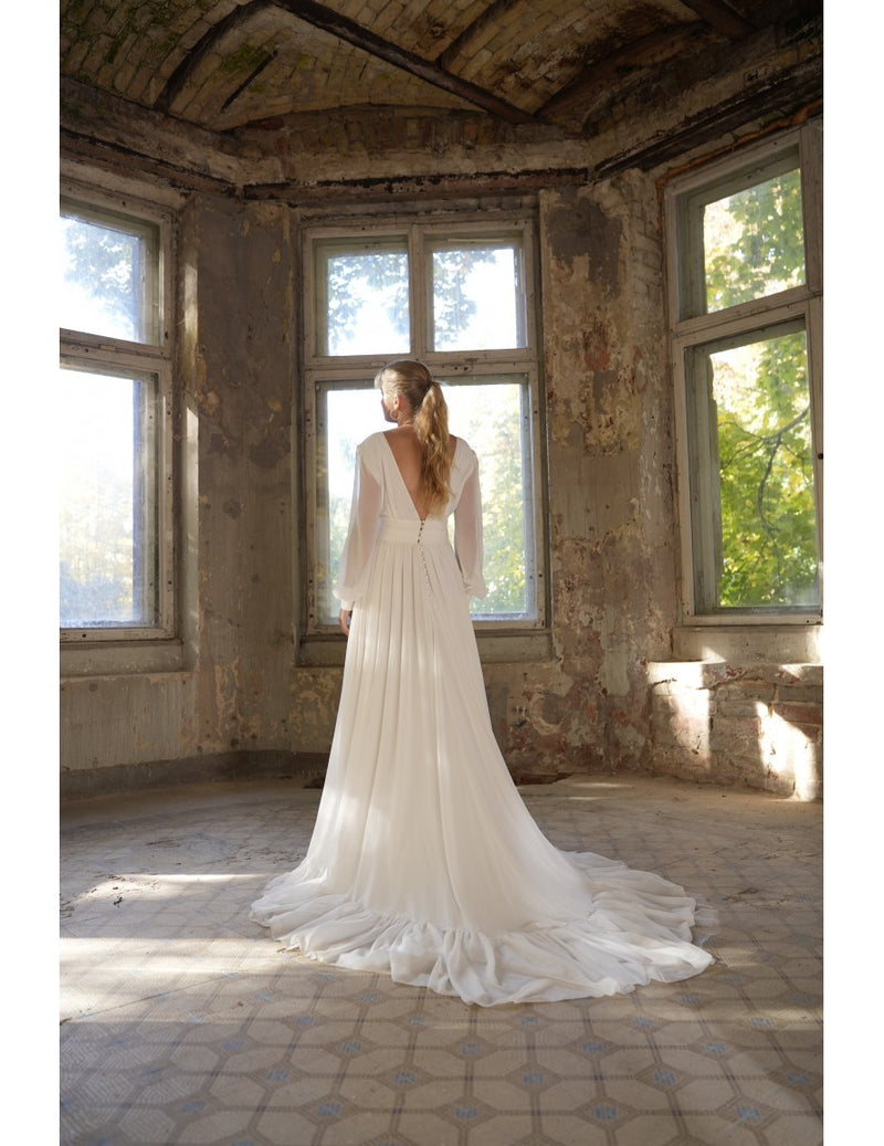 Robe Longue Clemence - Blanc Soie