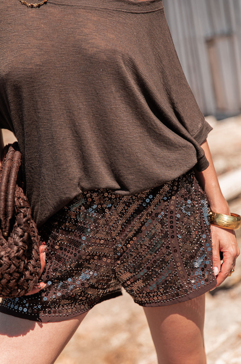 CLÉRY Chocolat - Short Sequins