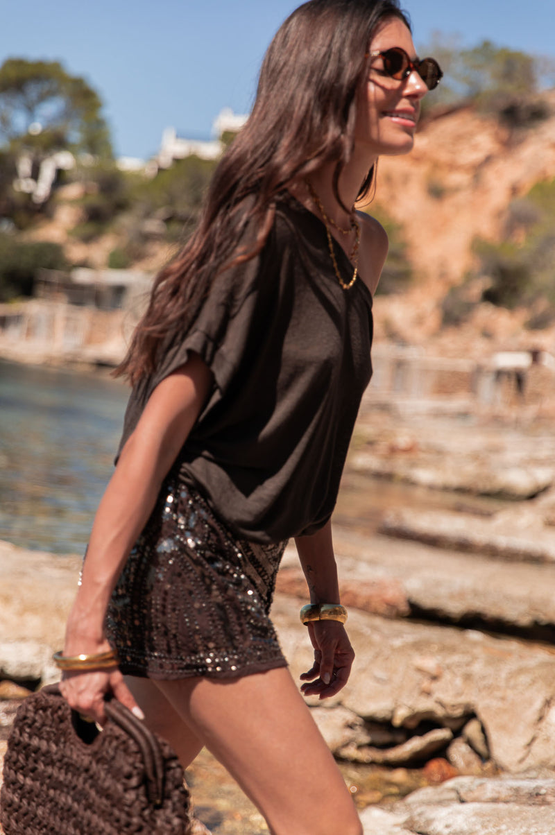 CLÉRY Chocolat - Short Sequins
