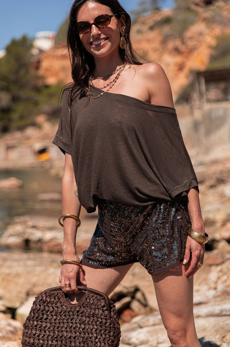 CLÉRY Chocolat - Short Sequins