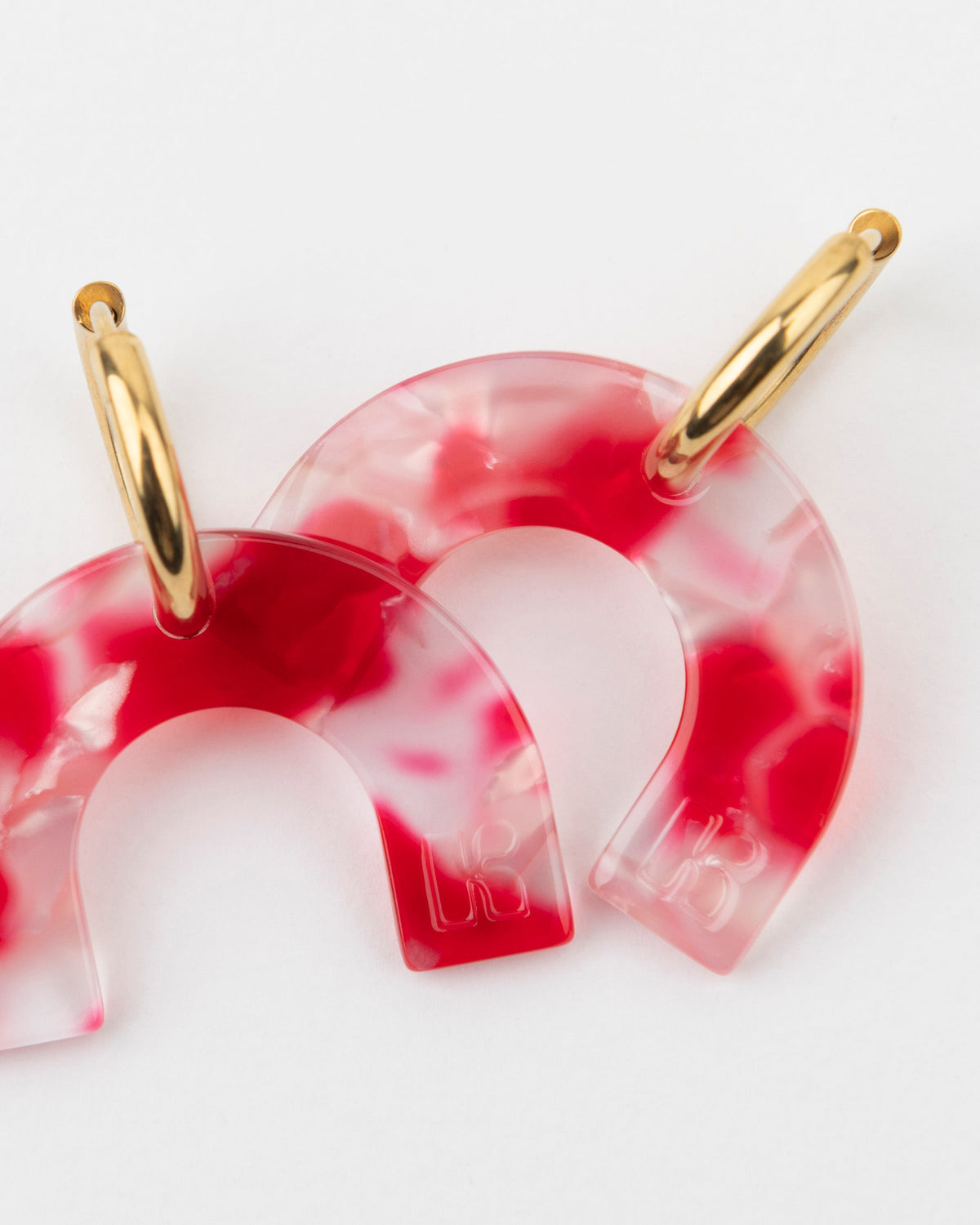 Boucles D'Oreilles Arc-En-Ciel - Rouge