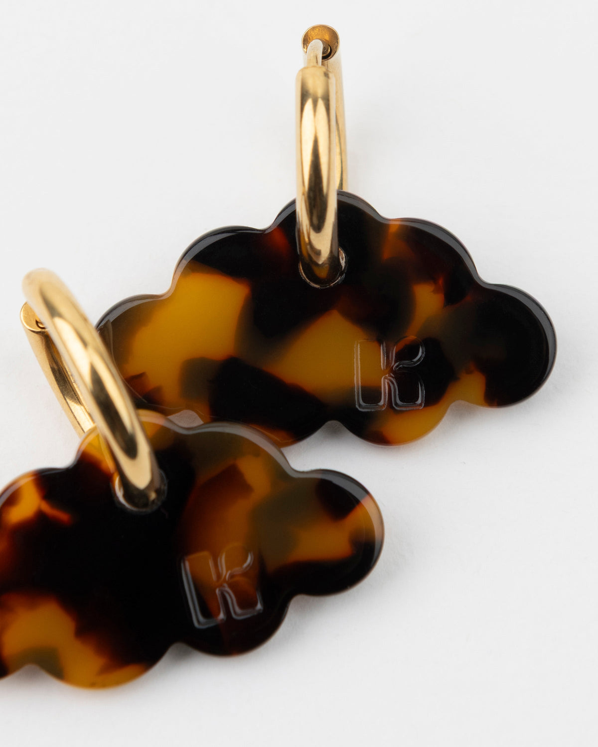 Boucles D'Oreilles Nuage - Écaille