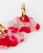 Boucles D'Oreilles Nuage - Rouge