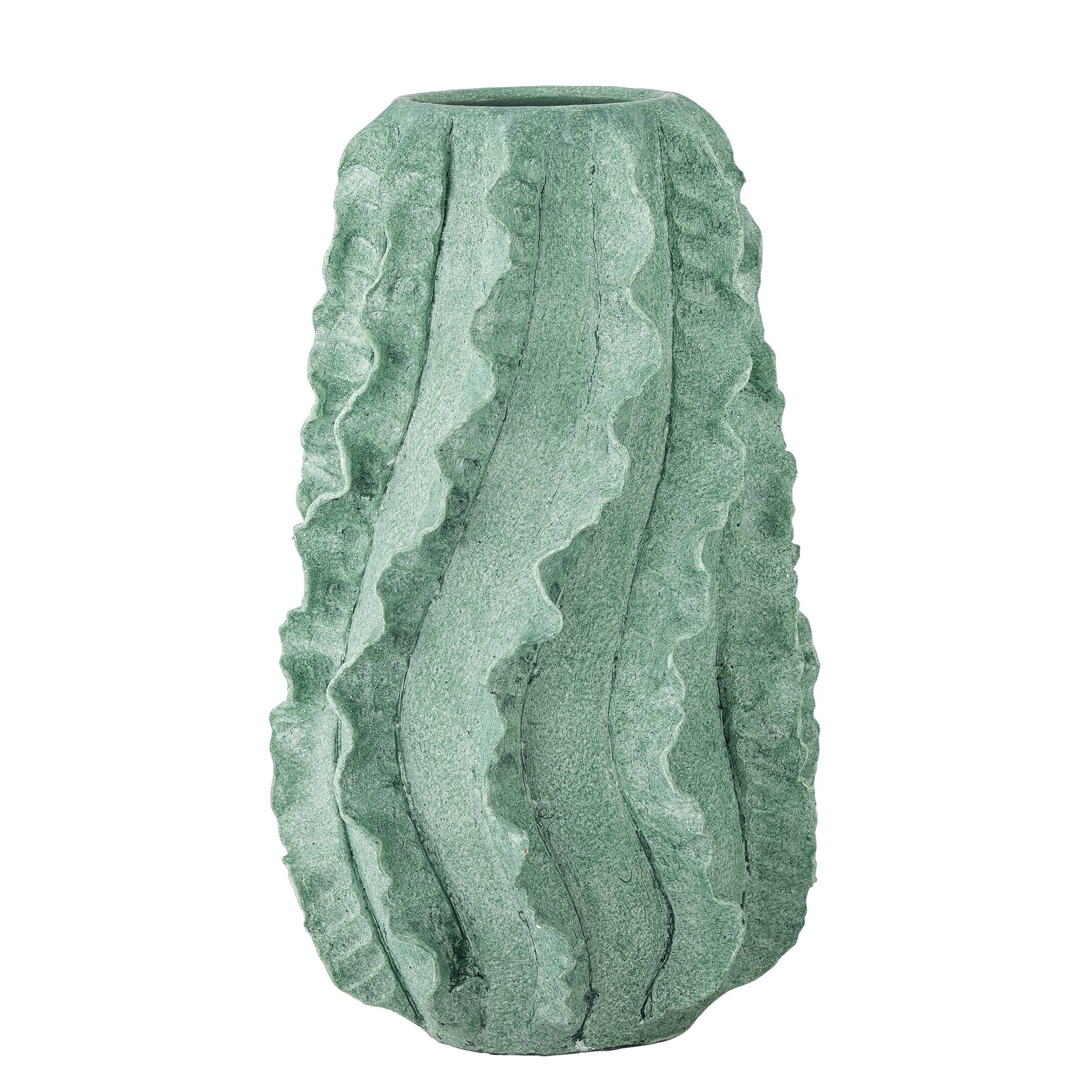 Natika - Vase Déco - Vert - Terre Cuite
