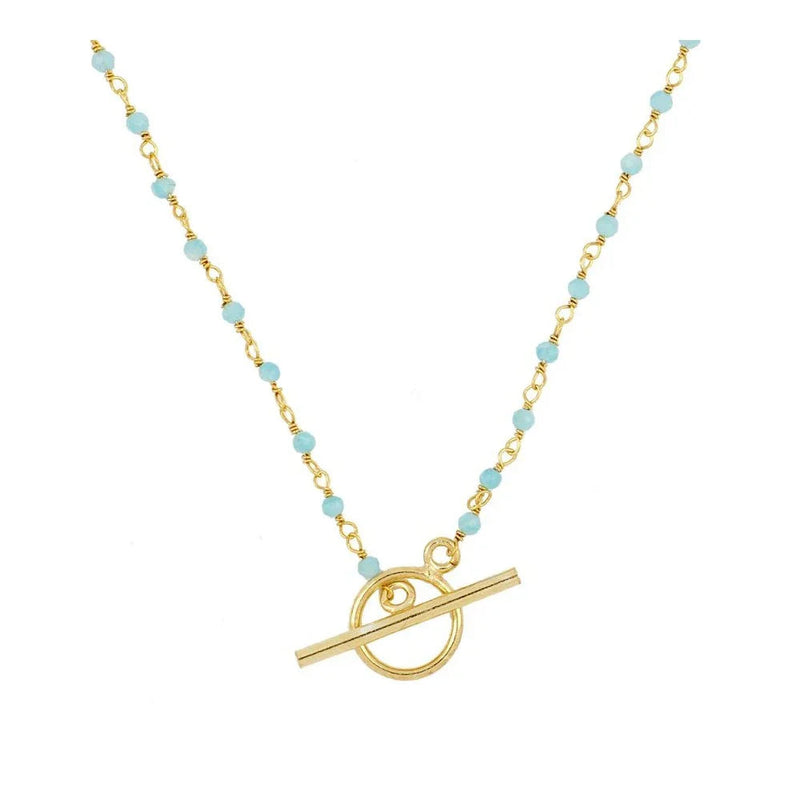Collar Broche Amazonita