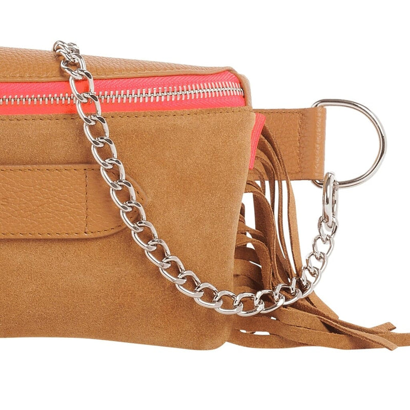 Coachella - Sac Ceinture à Franges Camel Beltbag Marie Martens 
