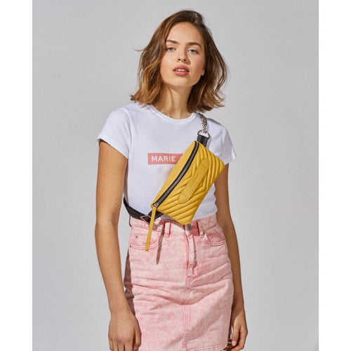 Coachella - Sac Ceinture Matelassé Jaune Beltbag Marie Martens 