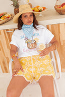 COCONUT Blanc - T-Shirt Imprimé