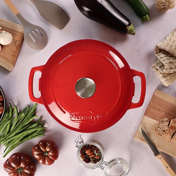 Colette - Cocotte Rotonda - Ghisa - 7 Litri - Rosso