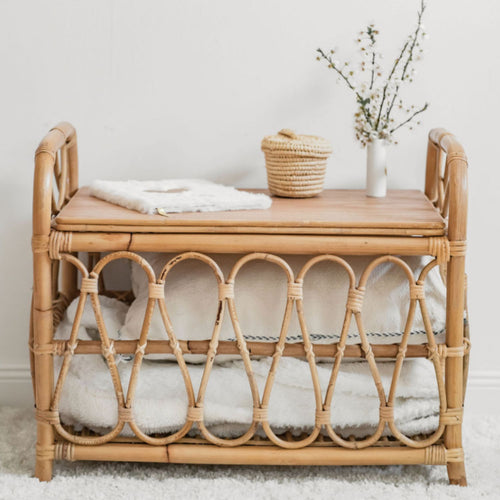 Rattan Toy Chest - Jahe - Natural