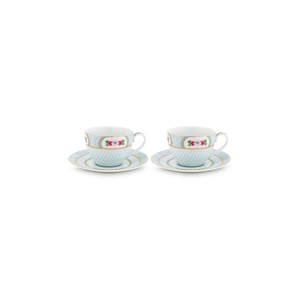 Coffret 2 Tasses & Soucoupes À Thé Blushing Birds - Blanc
