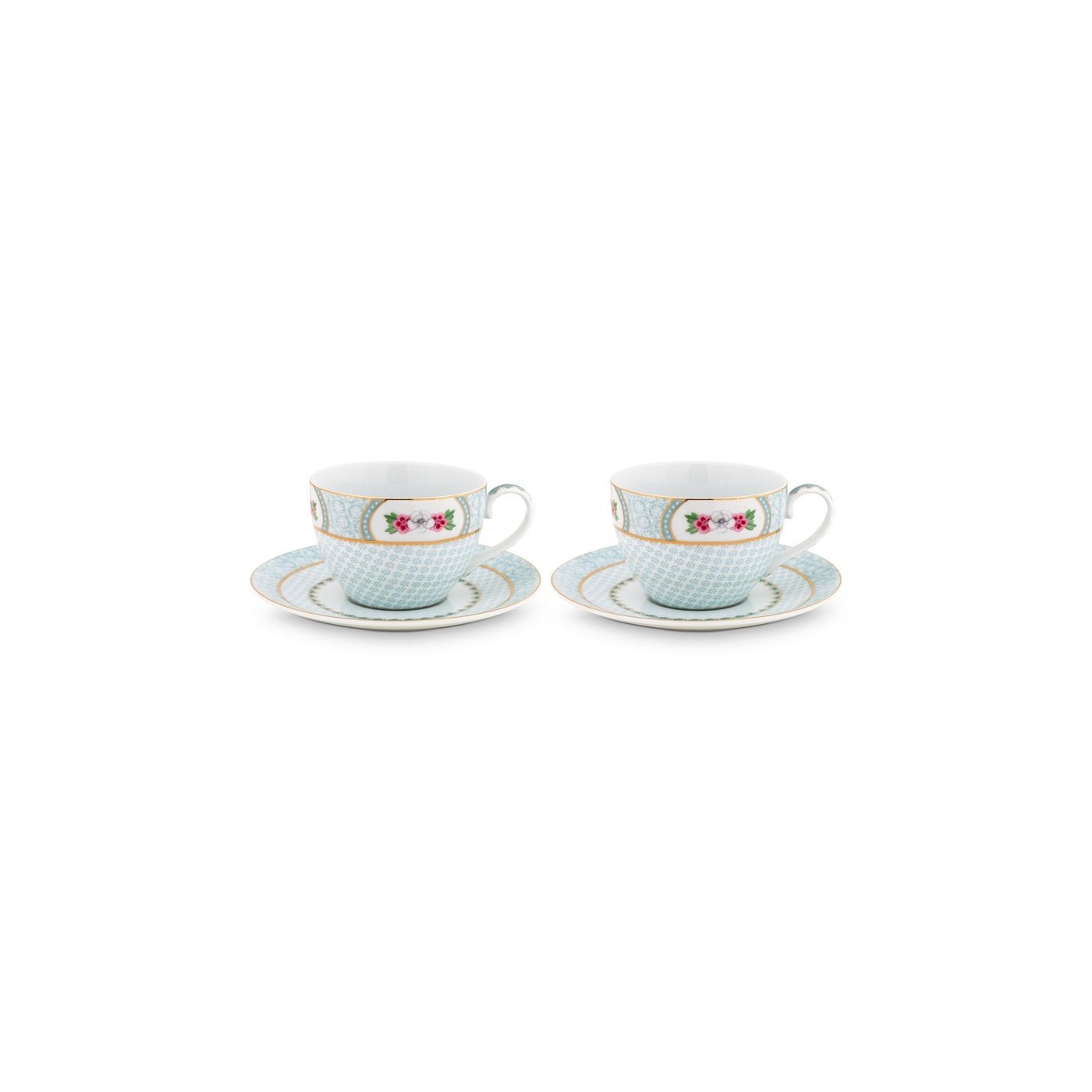 Coffret 2 Tasses & Soucoupes À Thé Blushing Birds - Blanc