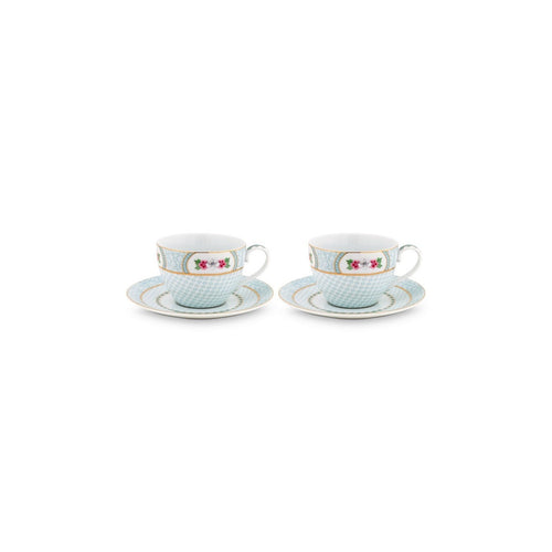 Coffret 2 Tasses & Soucoupes À Thé Blushing Birds - Blanc