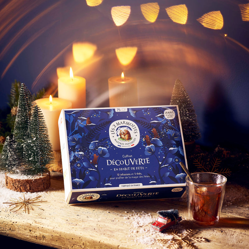Coffret Découverte De Noël - 12 Infusions & 3 Thés - 75 Sachets