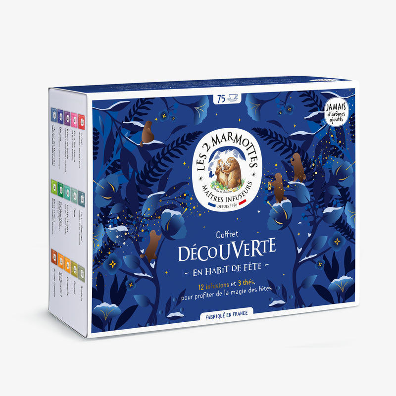 Coffret Découverte De Noël - 12 Infusions & 3 Thés - 75 Sachets