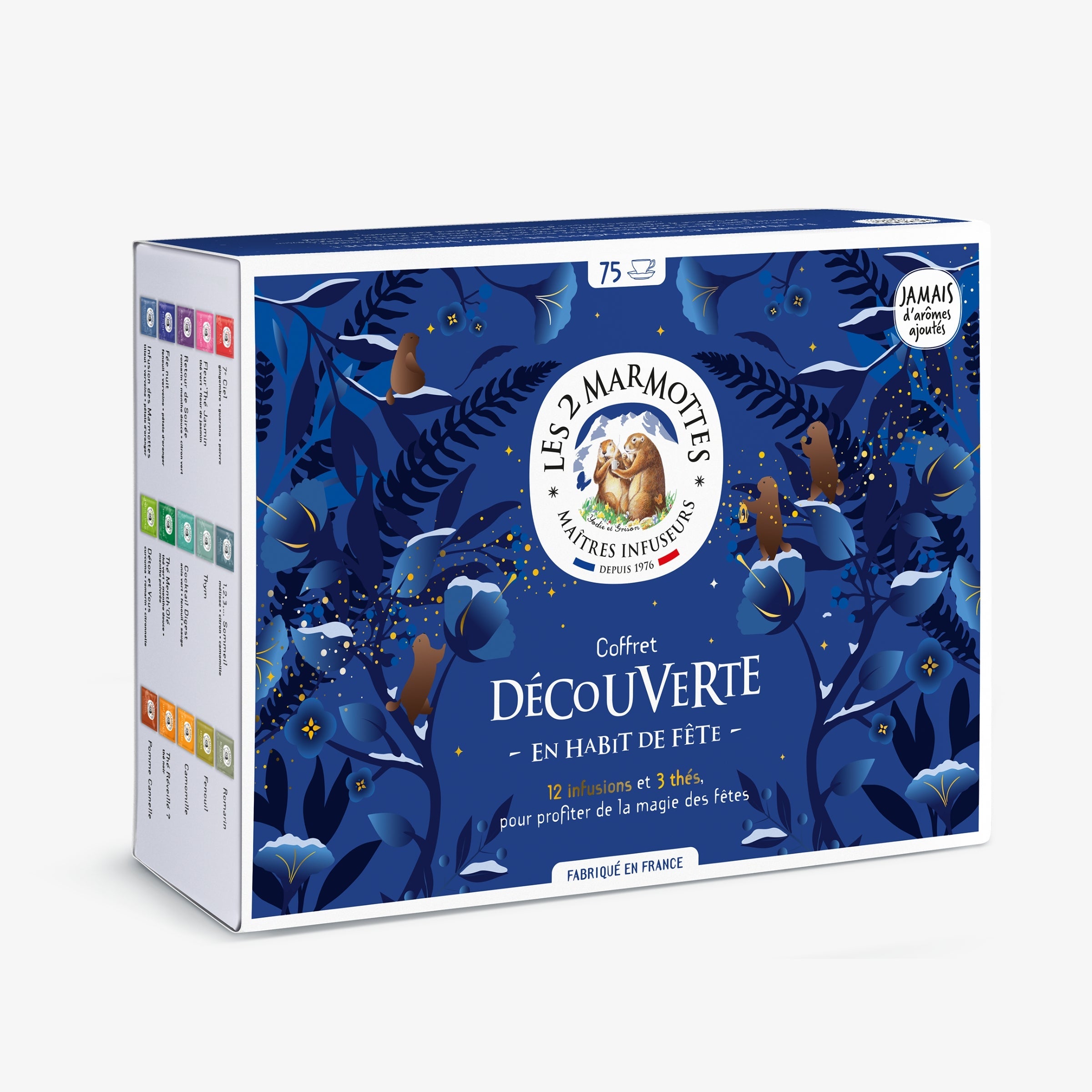 Christmas Discovery Gift Set - 12 Herbal Infusions & 3 Teas - 75 Bags