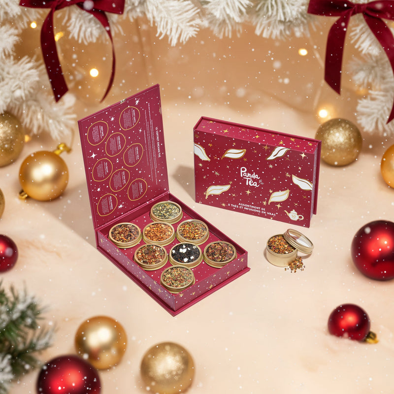 Coffret Enchan-Thé - 8 Boites De Thés Et Infusions De Noël En Vrac