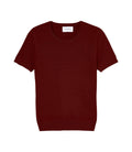 Jersey Cuello Redondo Manga Corta Clásico - Rojo Girofle - Mujer