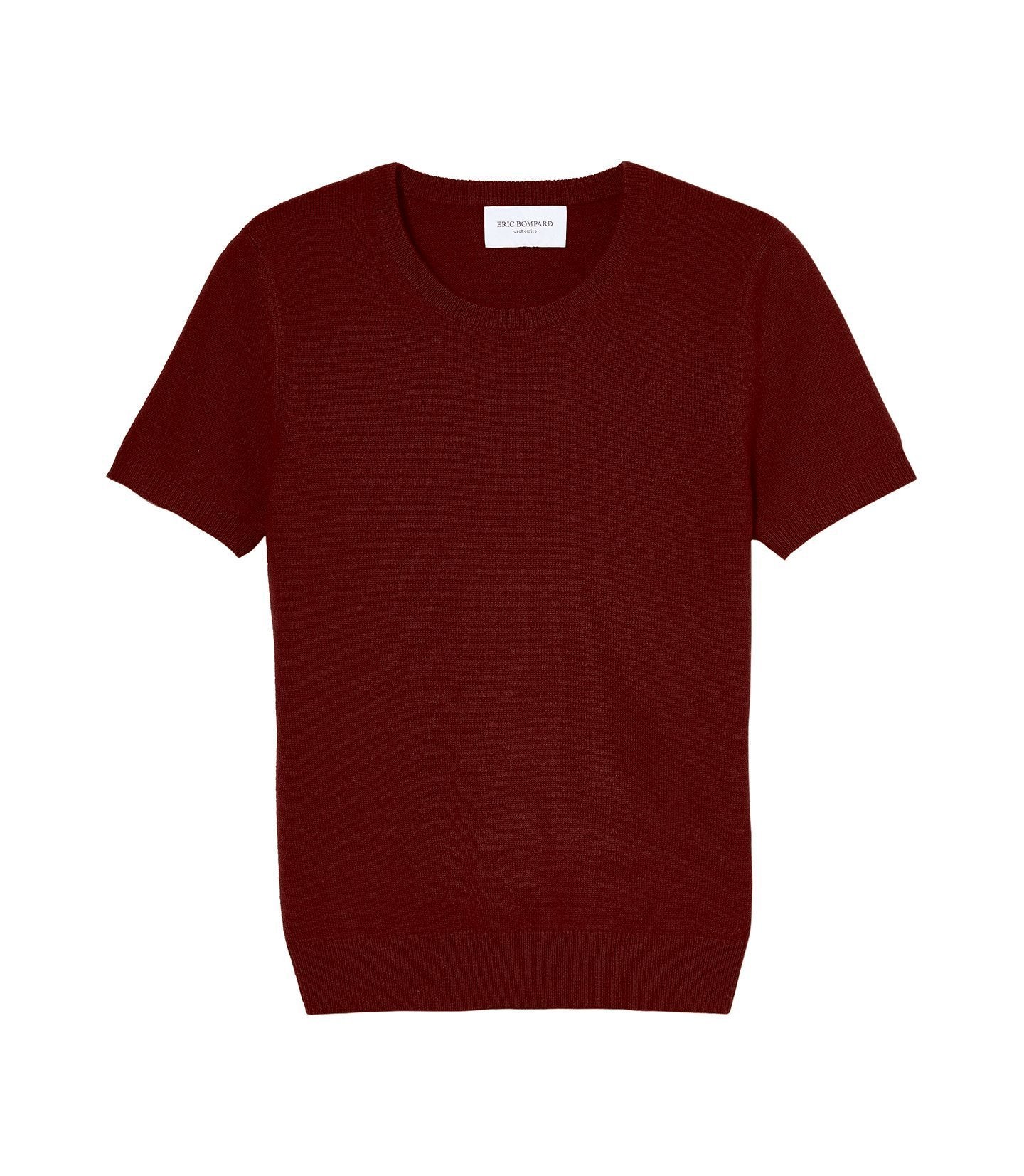 Jersey Cuello Redondo Manga Corta Clásico - Rojo Girofle - Mujer