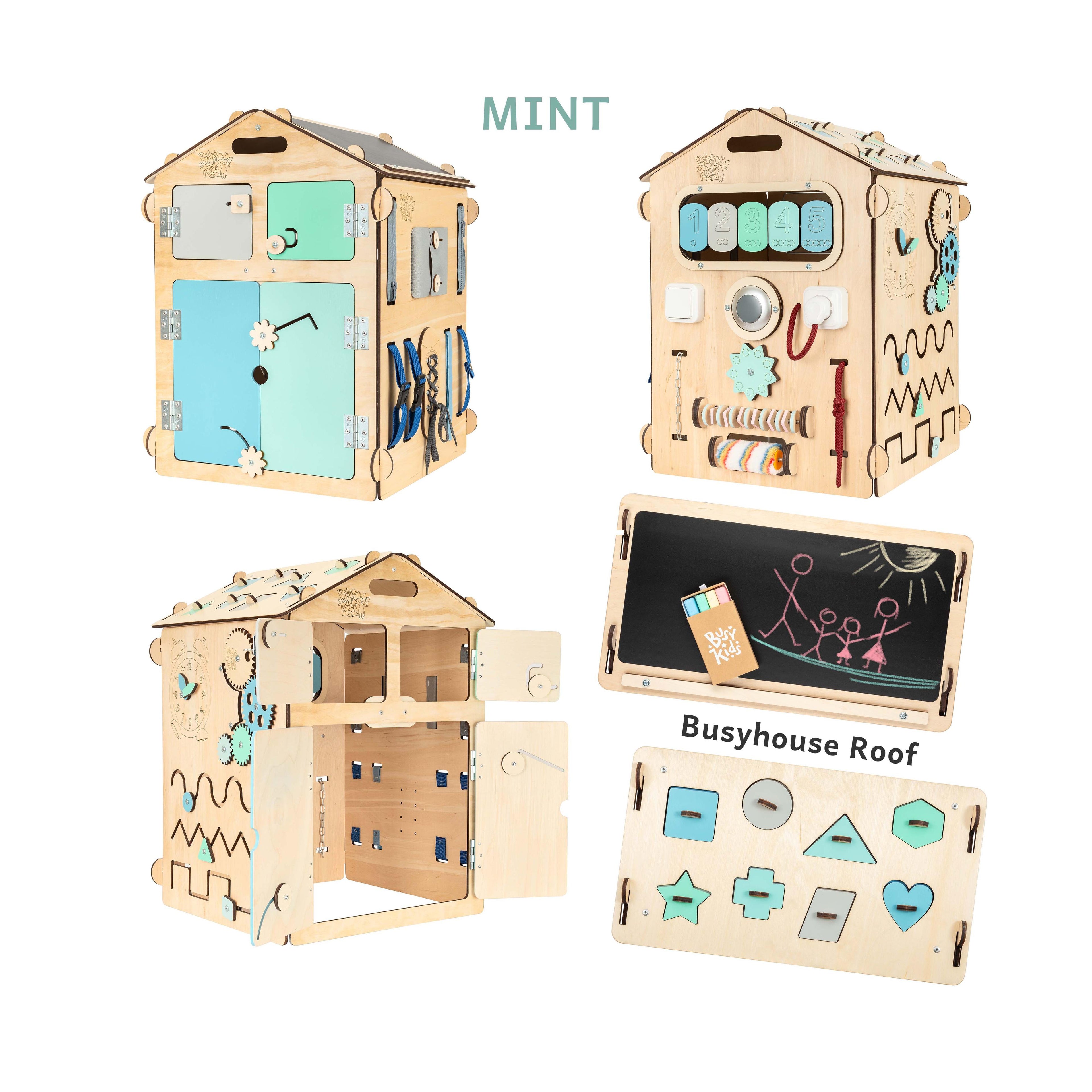 Busy Board Educational Wooden House – Natura