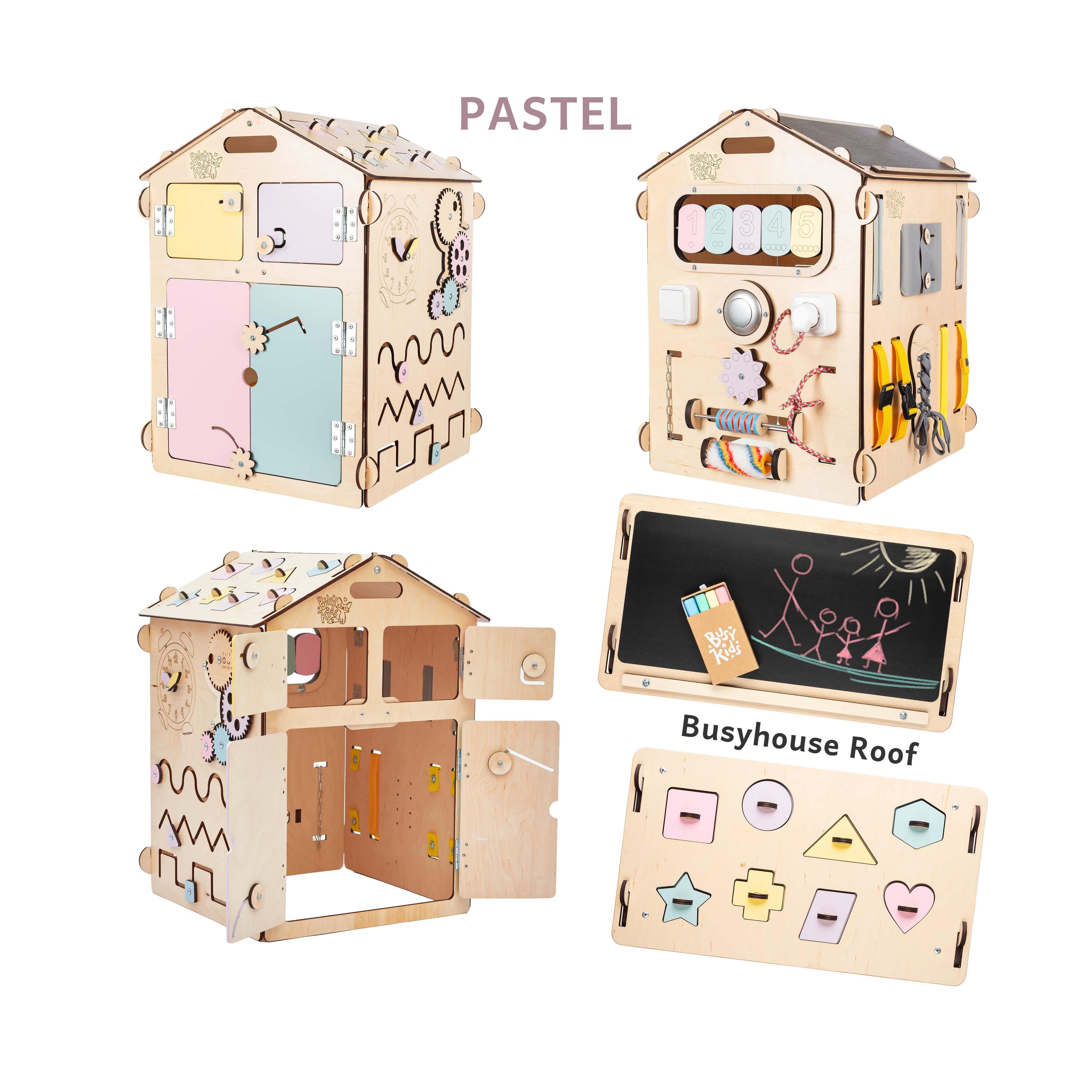 Busy Board Educational Wooden House – Natura