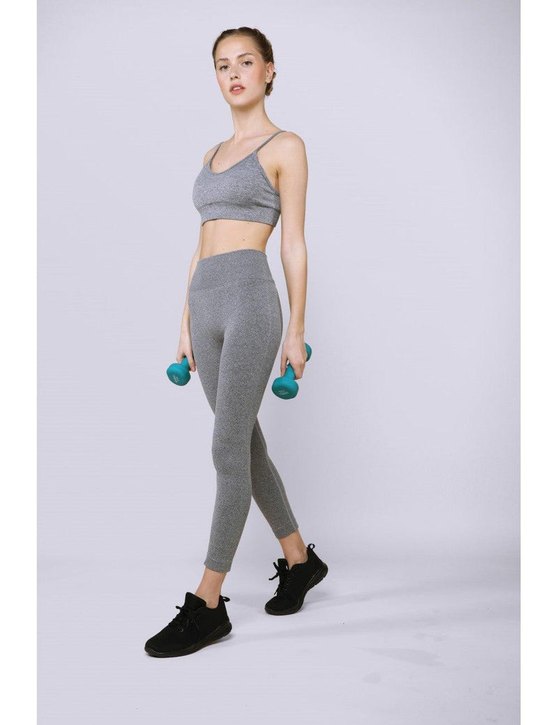 Leggings deportivos push up de mujer de color gris
