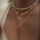 Alba Pearl Necklace - Gold