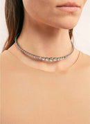 Helene Zubeldia - Collier Choker Cristaux - Argenté - Femme