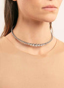 Helene Zubeldia - Collier Choker Cristaux - Argenté - Femme