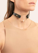 Helene Zubeldia - Collier Choker Ergo - Yellow Gold Black - Femme