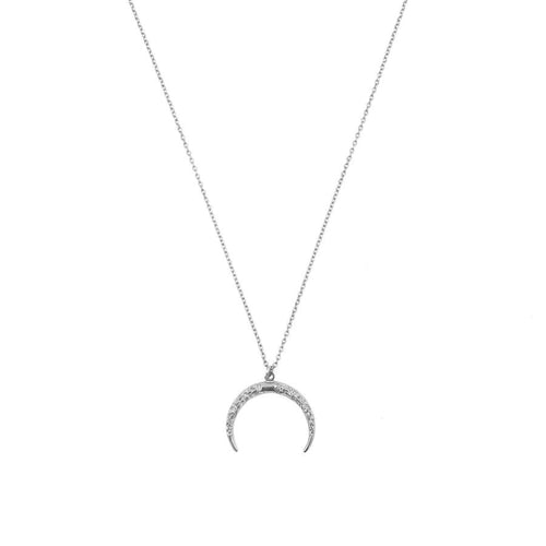 Collier Half Moon 2 - Rhodié