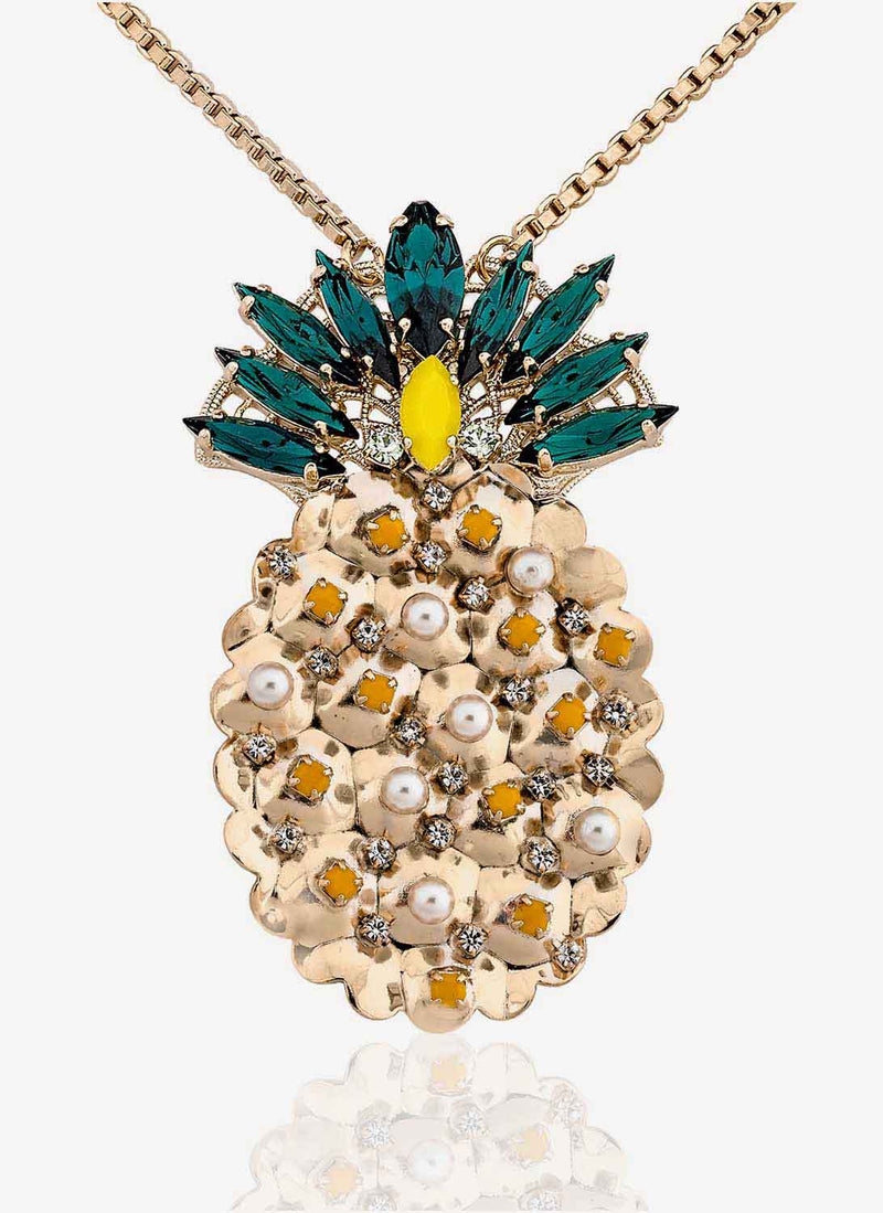 Anton Heunis - Collier Pineapple - Gold Yellow Green - Femme