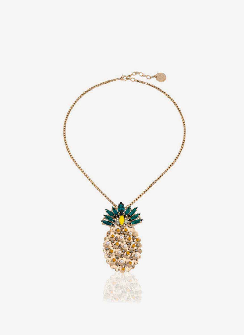 Anton Heunis - Collier Pineapple - Gold Yellow Green - Femme