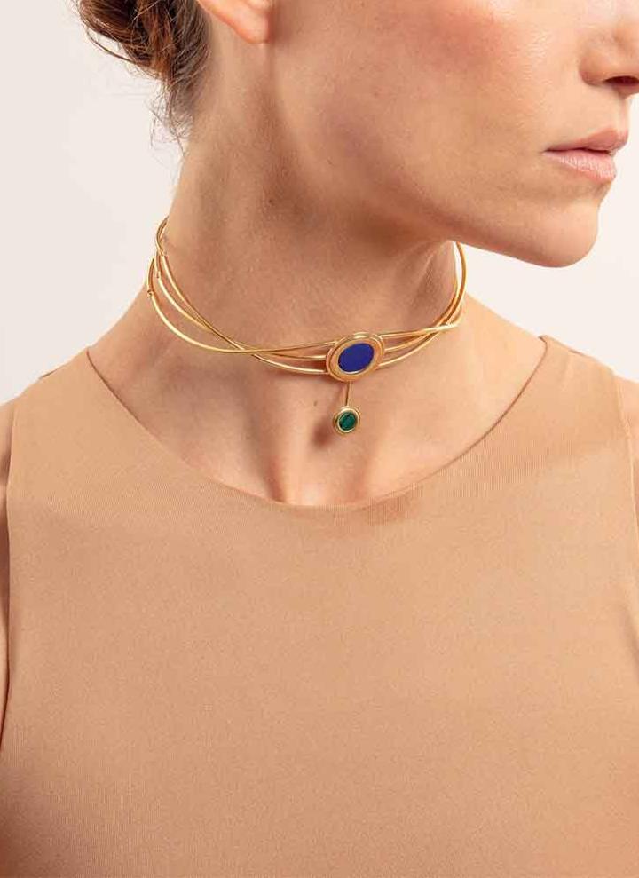 Joanna Laura Constantine - Collier Ras De Cou Tribal - Yellow Gold - Femme