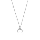 Collier Half Moon - Rhodié