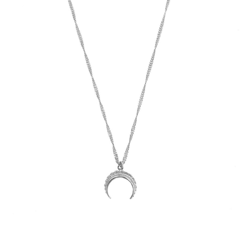 Collier Half Moon - Rhodié