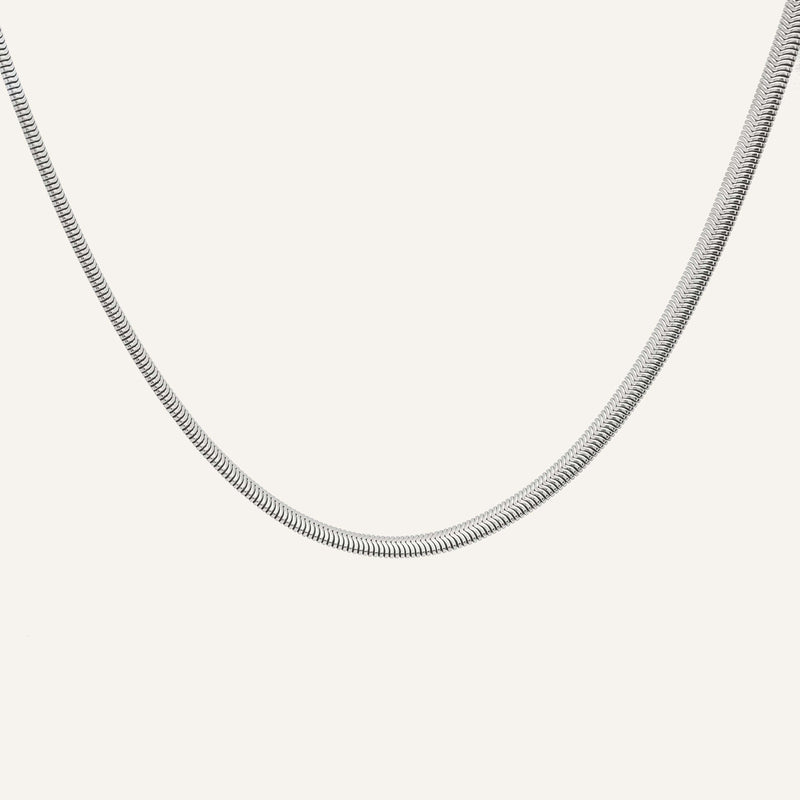 Collier chaîne acier inoxydable argenté