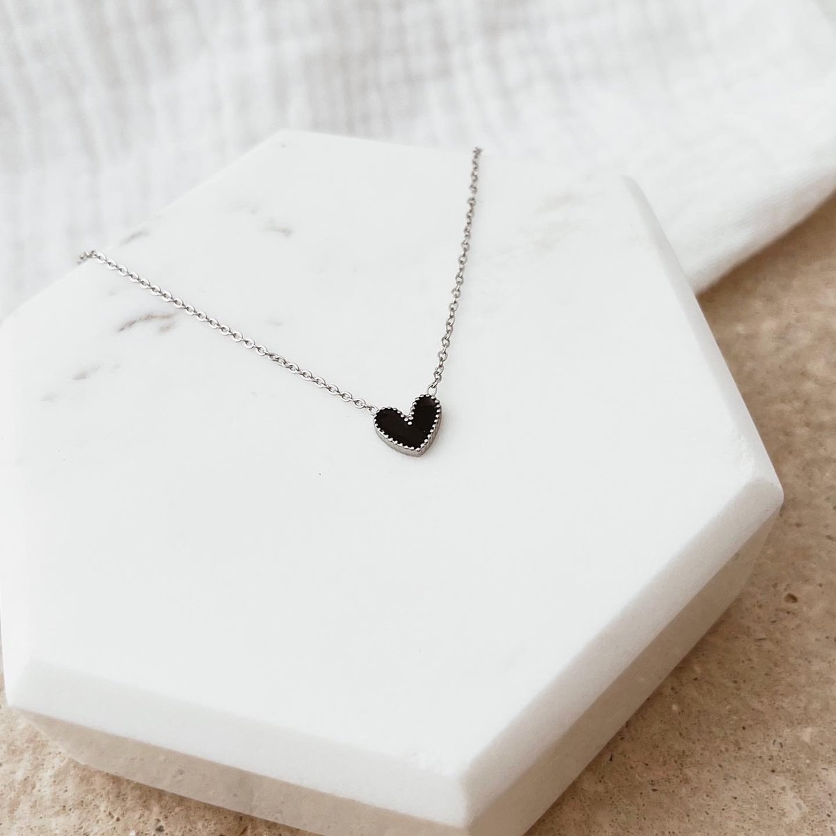 Collier Côme - Noir / Argent