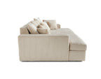 Collins - Sofa with Double Chaise Longue - 3-Seater - Jumbo Corduroy - Beige